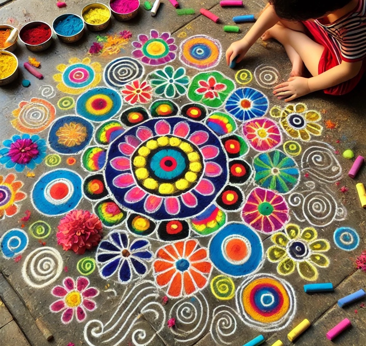 Making Rangoli Patterns for Diwali: Fun with Colors and Shapes ...